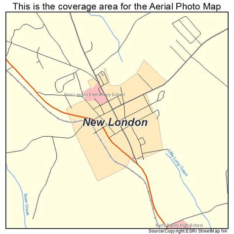 Aerial Photography Map of New London, NC North Carolina