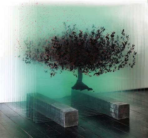 Three-Dimensional Trees Formed with Layers of Painted Glass - 3D ...