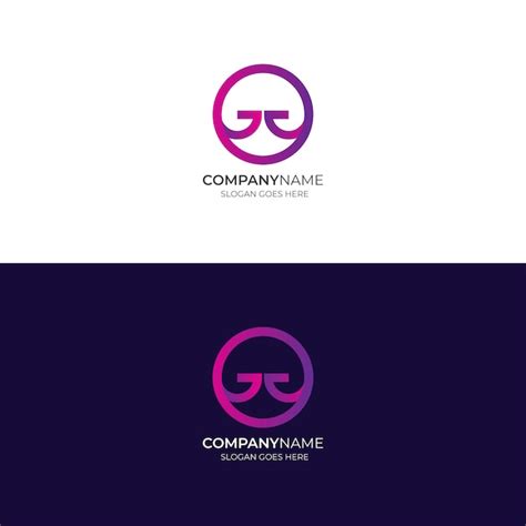 Premium Vector | Letter gg flat icon logo design