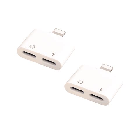 Apple iPhone Certified Lightning Audio Charger Adapter, 2 Pack Earphone ...