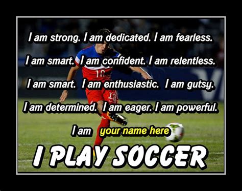 Inspirational Personalized Boys Soccer Quote Wall Art Poster, Birthday ...