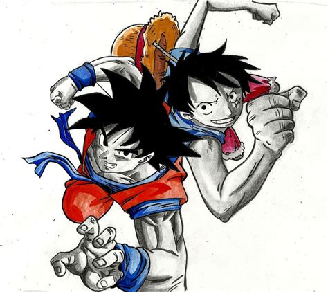 Goku and Luffy by madziulkabr on DeviantArt