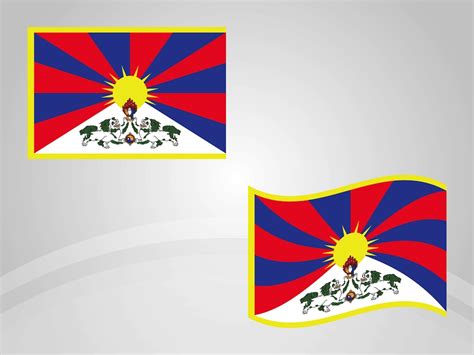 Flag Of Tibet Vector Art & Graphics | freevector.com