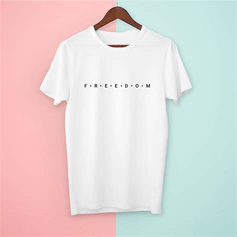 Minimalistic Black & White Shirt with Freedom Typography | For ...