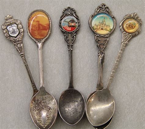 FOUND in ITHACA » Five Collector Souvenir Spoons