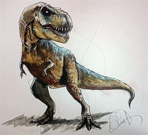 Jurassic Park T Rex Drawing at GetDrawings | Free download