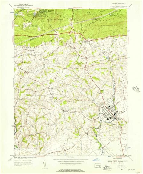 1955 Manheim, PA - Pennsylvania - USGS Topographic Map in 2022 ...