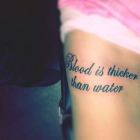 Blood Is Thicker Than Water Tattoo at Tattoo