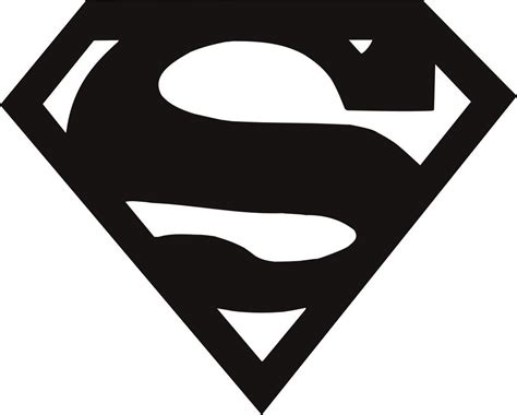 √ Black And White Superman Symbol