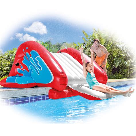 Intex Kool Splash Inflatable Pool Water Slide Play Center with Sprayer ...