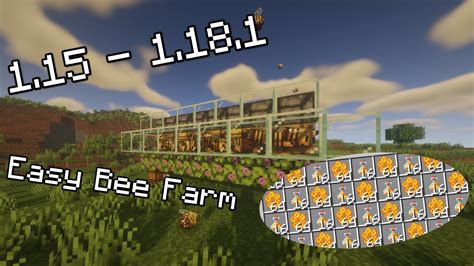 Minecraft Simple 1.20 Automatic Bee Farm Tutorial - YouTube