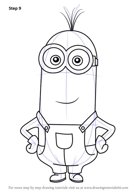 Learn How to Draw Kevin from Minions (Minions) Step by Step : Drawing ...