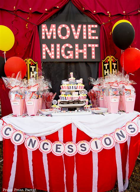 Perfect Backyard Movie Night Birthday Ideas - Press Print Party