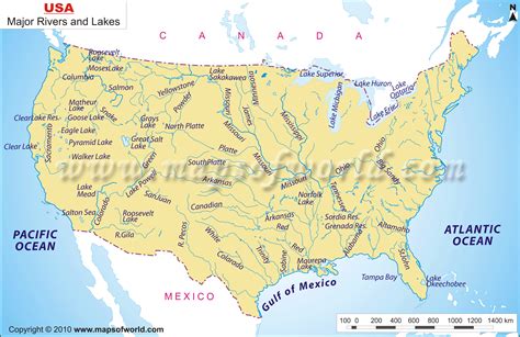 Drab Usa Map States Rivers Free Vector - Www