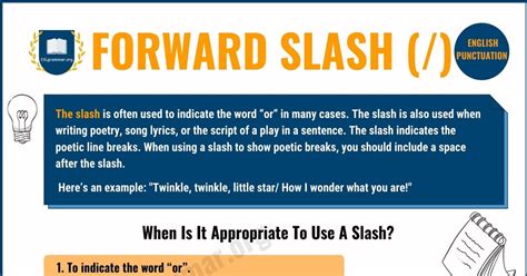 The Proper Use of the Forward Slash in English - ESL Grammar