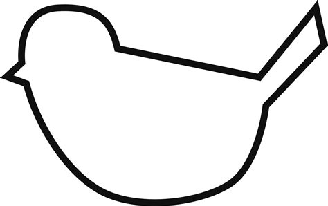 Simple Bird Outline Coloring Pages