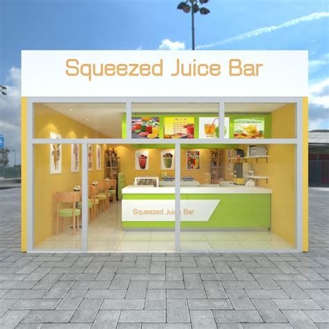 fresh fruit juice bar counter used in retail juice shop design