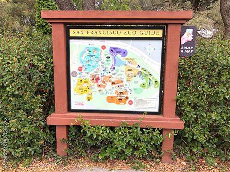 San Francisco, CA - Aug 10, 2020: Map along pathway at San Francisco ...