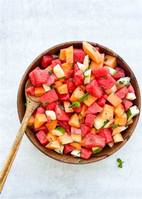 Melon Salad with Honey Lime Dressing - Good Food Baddie