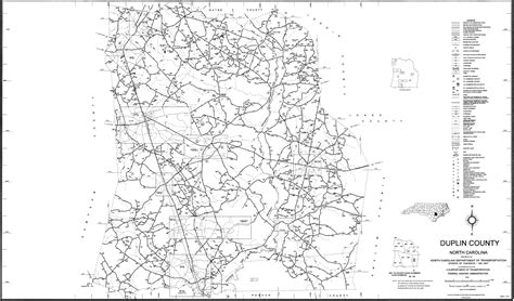 2000 Road Map of Duplin County, North Carolina