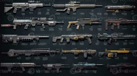 different types of machine guns, Generative AI 30733697 Stock Photo at ...