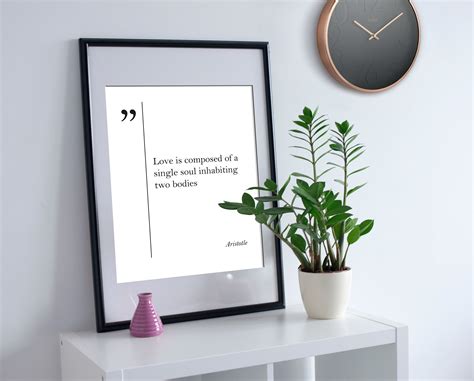 Aristotle Quote Love Wall Art Couple Gift Husband Gift Aristotle Print ...