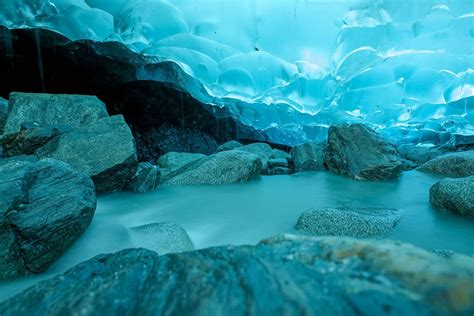 Inside The Otherworldly Mendenhall Ice Caves In Alaska