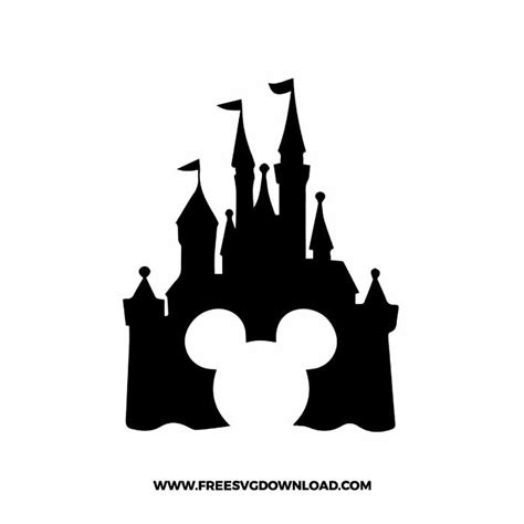 Disney Castle Mickey Monogram SVG & PNG free cut files | Free SVG Download