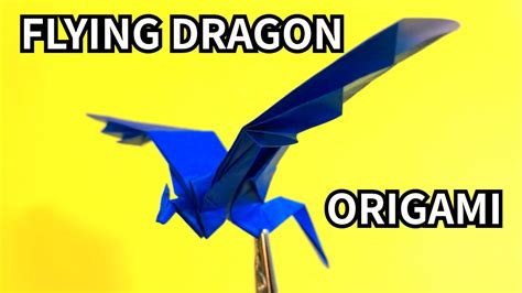 How to make an easy origami flying dragon - YouTube