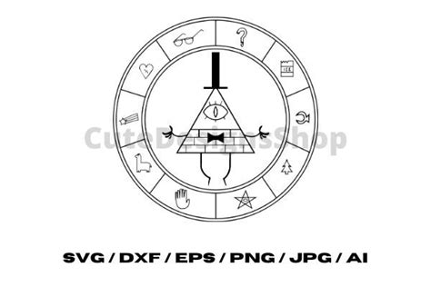 Bill Cipher Gravity Falls svg png jpg dxf ai eps / Cricut | Etsy