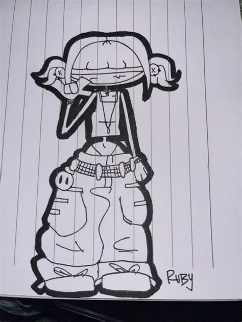 y2k shawty doodle | Easy graffiti drawings, Graffiti style art ...