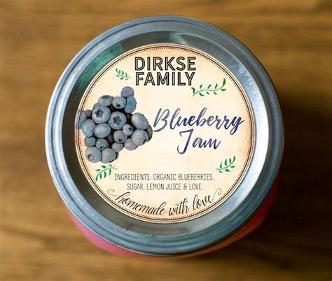 Custom Blueberry Jam, Jelly Labels - Vintage Style – Authentic Heirlooms