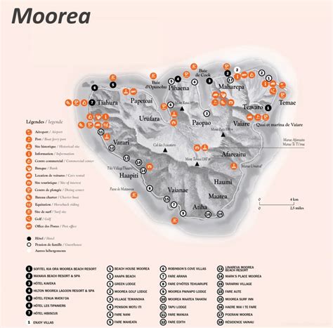 Moorea Tourist Map - Ontheworldmap.com