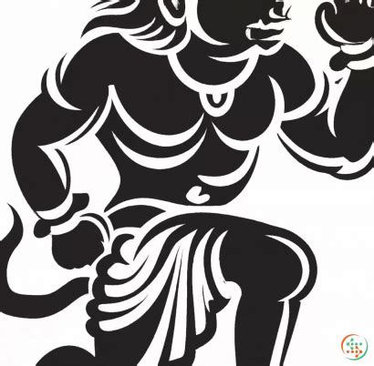 Lord Hanuman Black And White Logo Image | Artificial Design