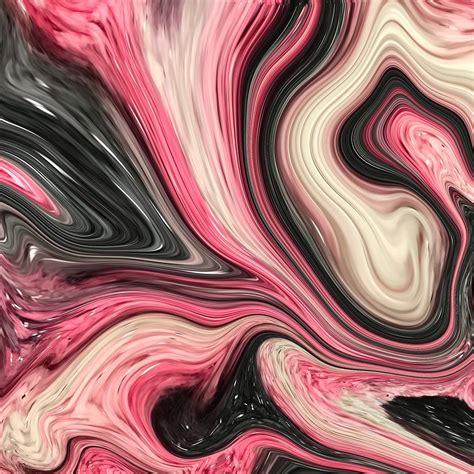 Abstract Art - Colorful Fluid Painting Marble Pattern Pink White and ...