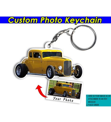 Classic Vintage Car Keychain, Hot Rod Personalized Keychains, Gifts for ...