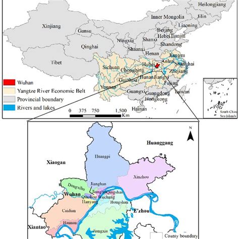 Geographical location of Wuhan city. | Download Scientific Diagram