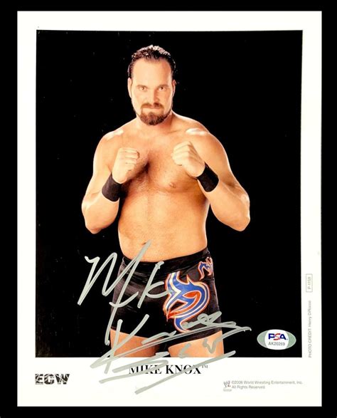 WWE ECW MIKE KNOX P-1159 HAND SIGNED AUTOGRAPHED 8X10 PROMO PHOTO WITH ...