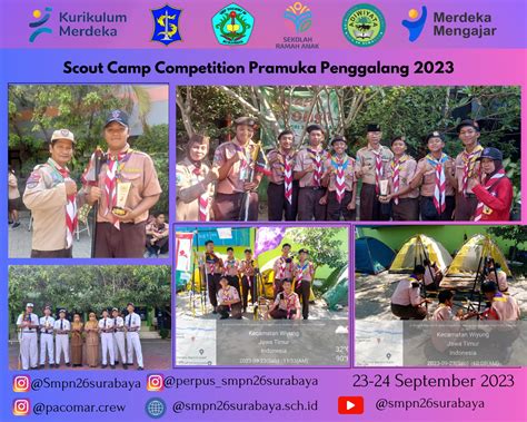 scout camp competition pramuka penggalang 2023 | SMP Negeri 26 Surabaya