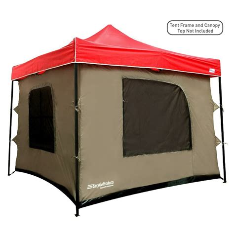 Solid Wall Camping Tent- attaches to any 10'x10' Easy Up Pop Up Canopy ...