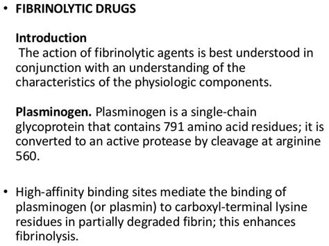 Fibrinolytic drugs