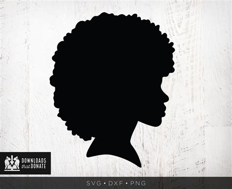 Black Woman Silhouette SVG Female Afro SVG Black Woman Png - Etsy New ...