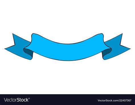 Blue ribbon banner Royalty Free Vector Image - VectorStock