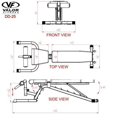 Adjustable Flat / Incline / Decline Utility Bench with Wheels - Valor ...