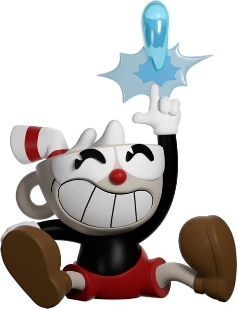 Amazon.com: Cuphead Vinyl Figure, 4.5" Cuphead Action Figure and Mugman ...