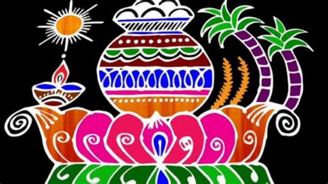 Top most pongal rangoli designs 2020.Beautiful pongal designs with ...