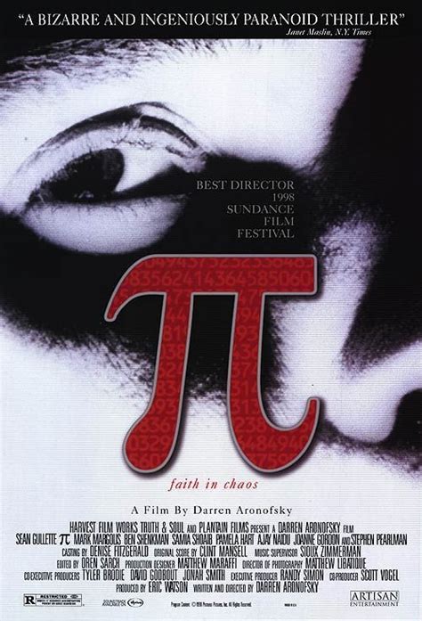 "Pi" > 1998 > Directed by: Darren Aronofsky > Avant-garde ...