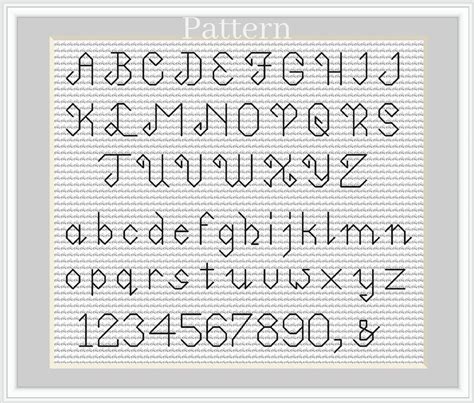 a cross stitch pattern with the letters and numbers for each letter ...