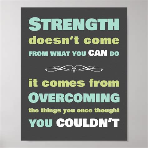 Strength Motivational Quote Posters | Zazzle