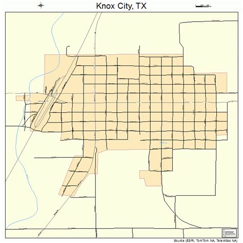 Knox City Texas Street Map 4839700